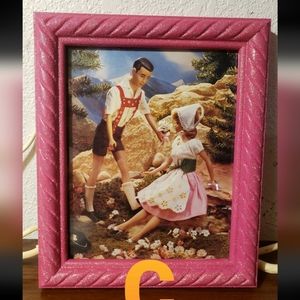 Framed 8x10 Barbie Picture print pretty pink girls room decor art